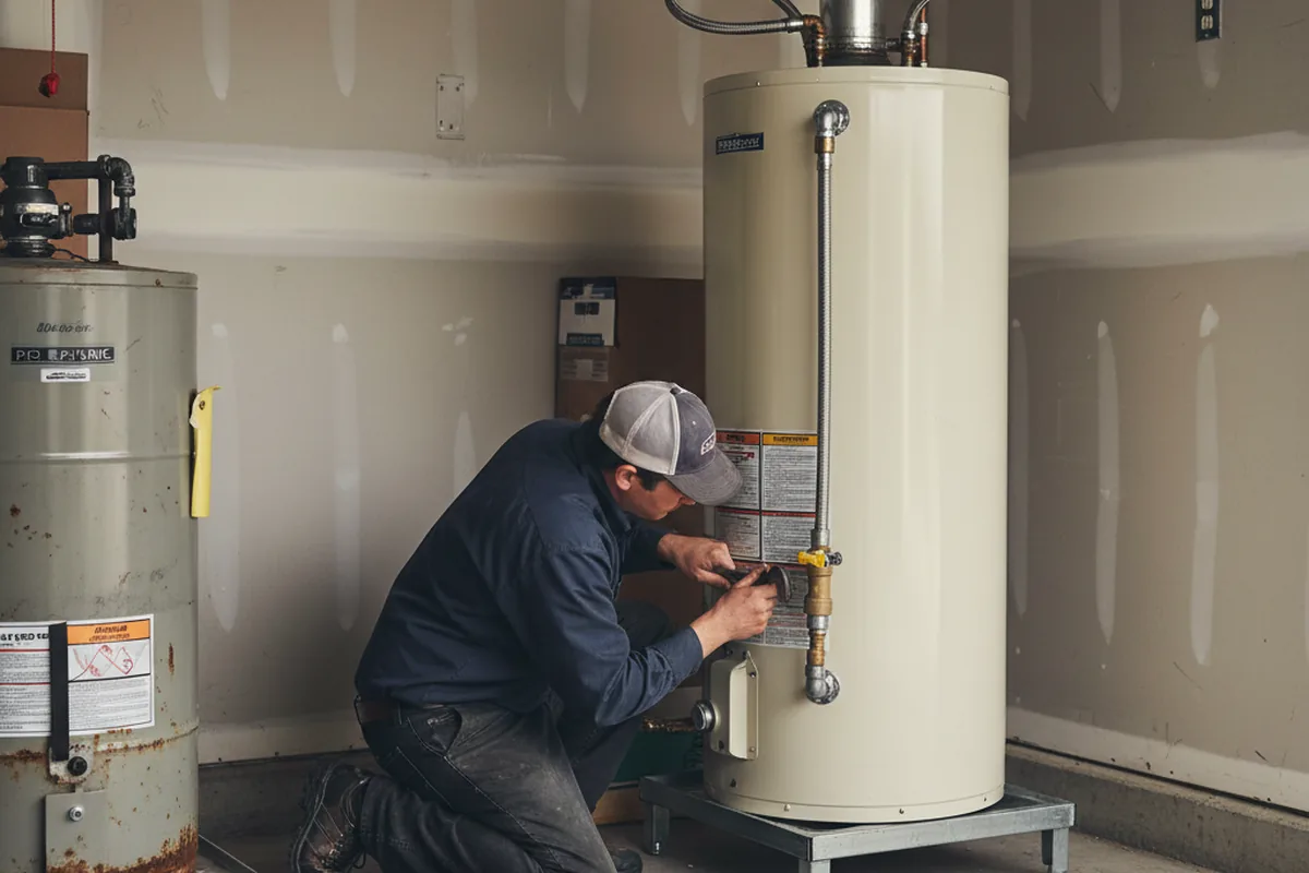 Water heater and shutoff valve replacement in Tuckahoe